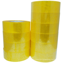 Großhandel 52 Mikron transparentes gelbes Bopp-Band-Karton-Versiegelungs-Gebrauch und BOPP-Material-Aufreißband